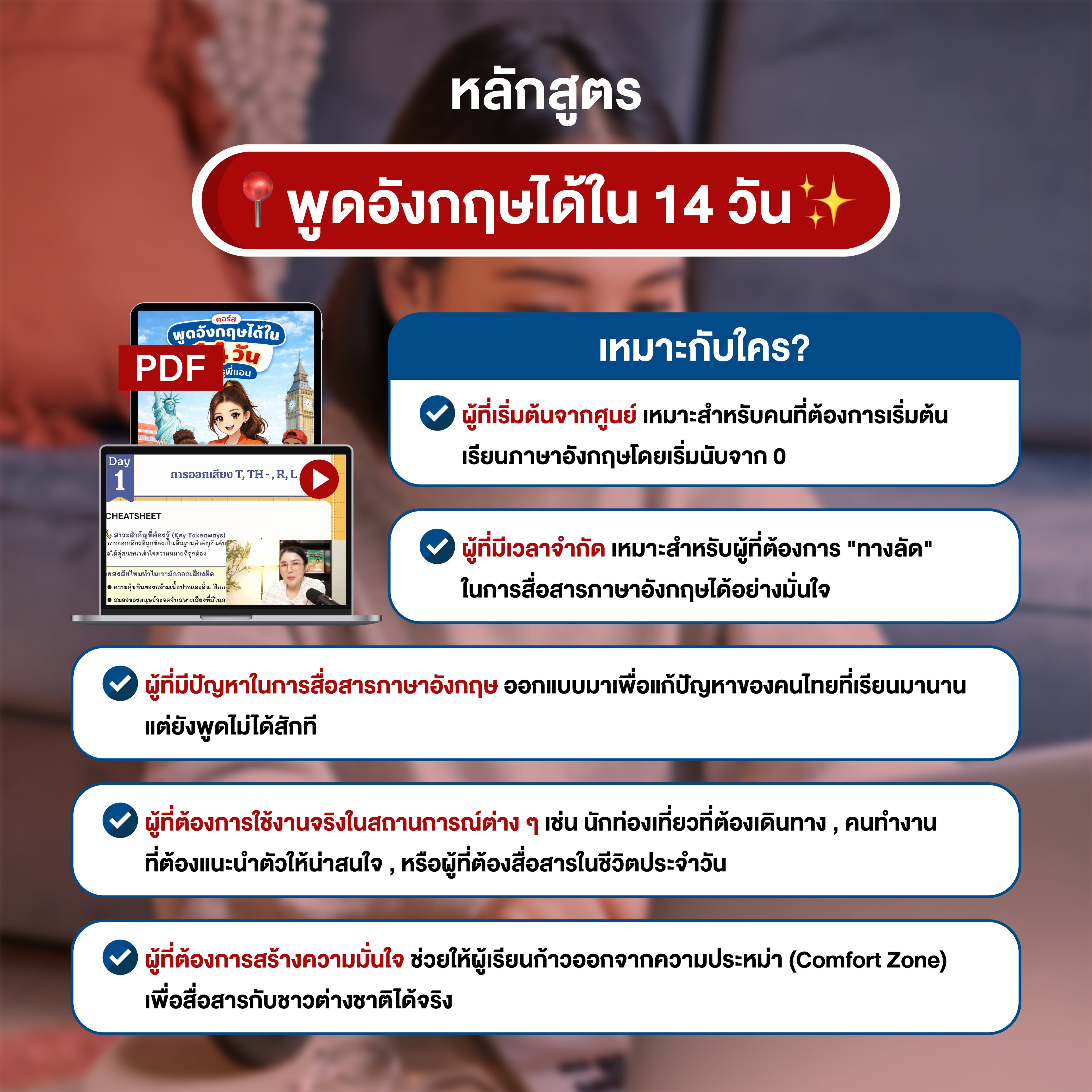 คอร์สพูดอังกฤษได้ใน 14 วัน by ครูพี่แอน