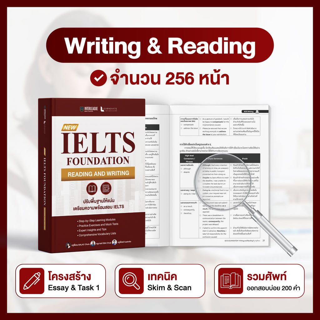 หลักสูตรเรียน IELTS Foundation (ปูพื้นฐานครบ 4 ทักษะ)