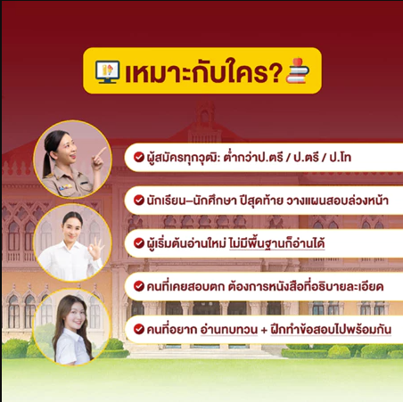 หนังสือเตรียมสอบ ก.พ. 69 สรุปเนื้อหา 4 วิชา