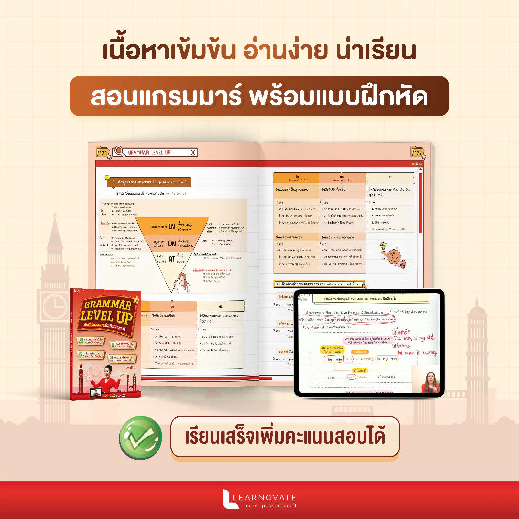 หนังสือ Grammar Level Up (คัมภีร์แกรมมาร์ฉบับสมบูรณ์) โดย ครูพี่แอน