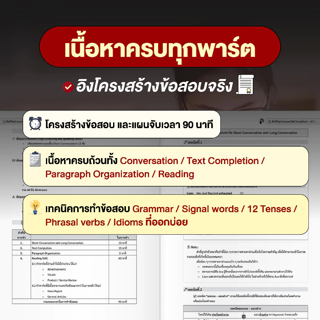 คัมภีร์สรุป A-Level ภาษาอังกฤษ พร้อมคลิปสอน โดยครูพี่แอน
